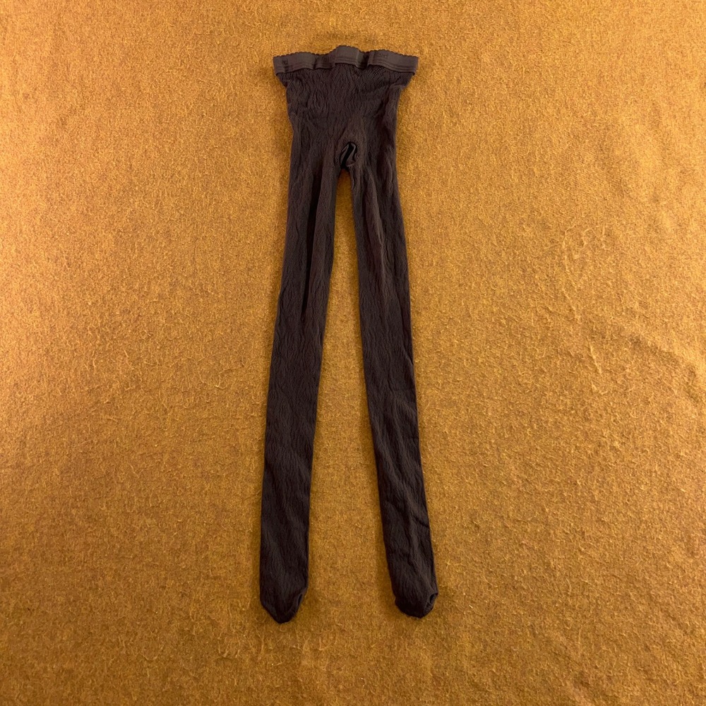 Wolford Womens Medium Brown Pointelle Knit Textured Luxury Hosiery Tights New